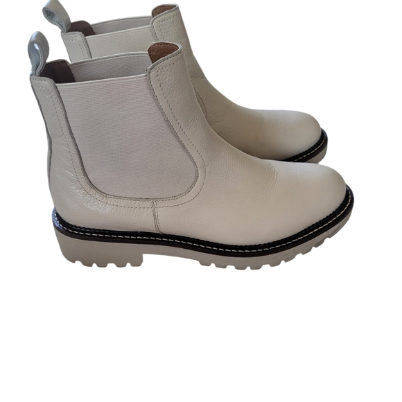 Caslon Miller Taupe Leather Chelsea Boots - Picture 1 of 14